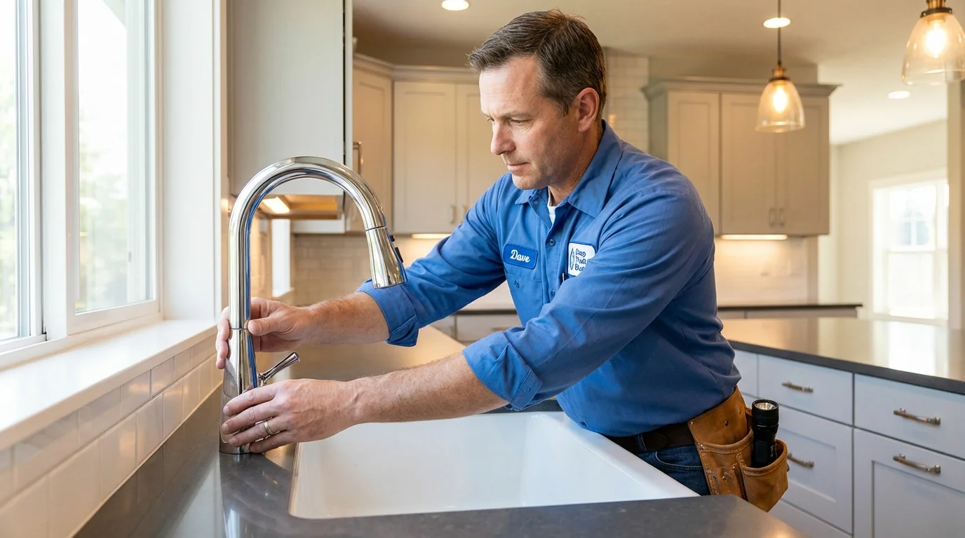 Kitchen faucet installation by Johns Plumbing LLC in Anthony